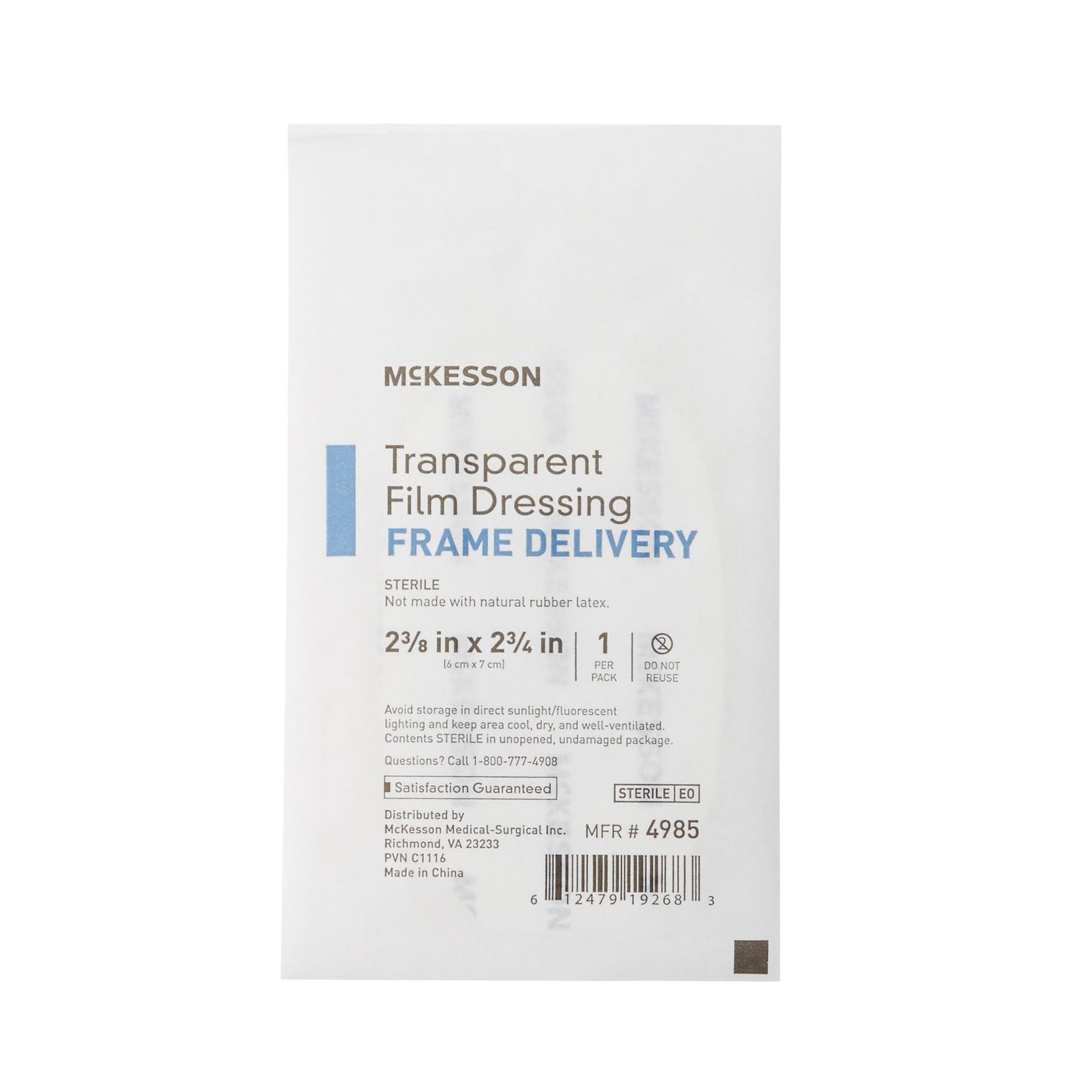 McKesson Transparent Film Dressing 2-3/8 X 2-3/4 Inch