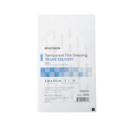 McKesson Transparent Film Dressing 4 X 4 - 3/4 Inch