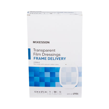 McKesson Transparent Film Dressing 4 X 4 - 3/4 Inch