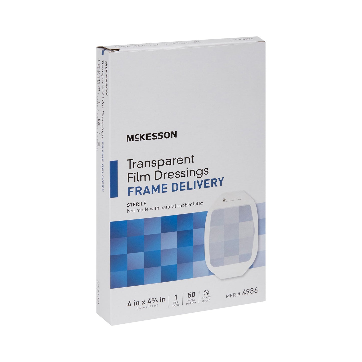 McKesson Transparent Film Dressing 4 X 4 - 3/4 Inch