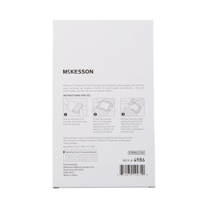 McKesson Transparent Film Dressing 4 X 4 - 3/4 Inch