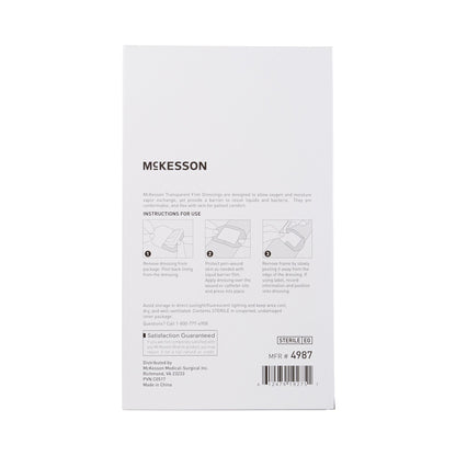 McKesson Transparent Film Dressing 6 X 8 Inch