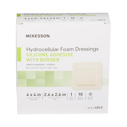 McKesson 5-Layer Foam Dressing 4 X 4 Inch