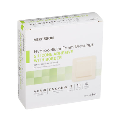 McKesson 5-Layer Foam Dressing 4 X 4 Inch