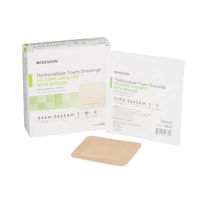 McKesson 5-Layer Foam Dressing 4 X 4 Inch