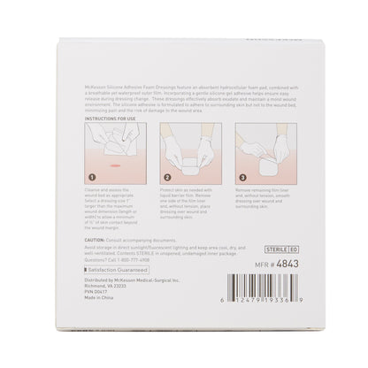 McKesson 5-Layer Foam Dressing 4 X 4 Inch