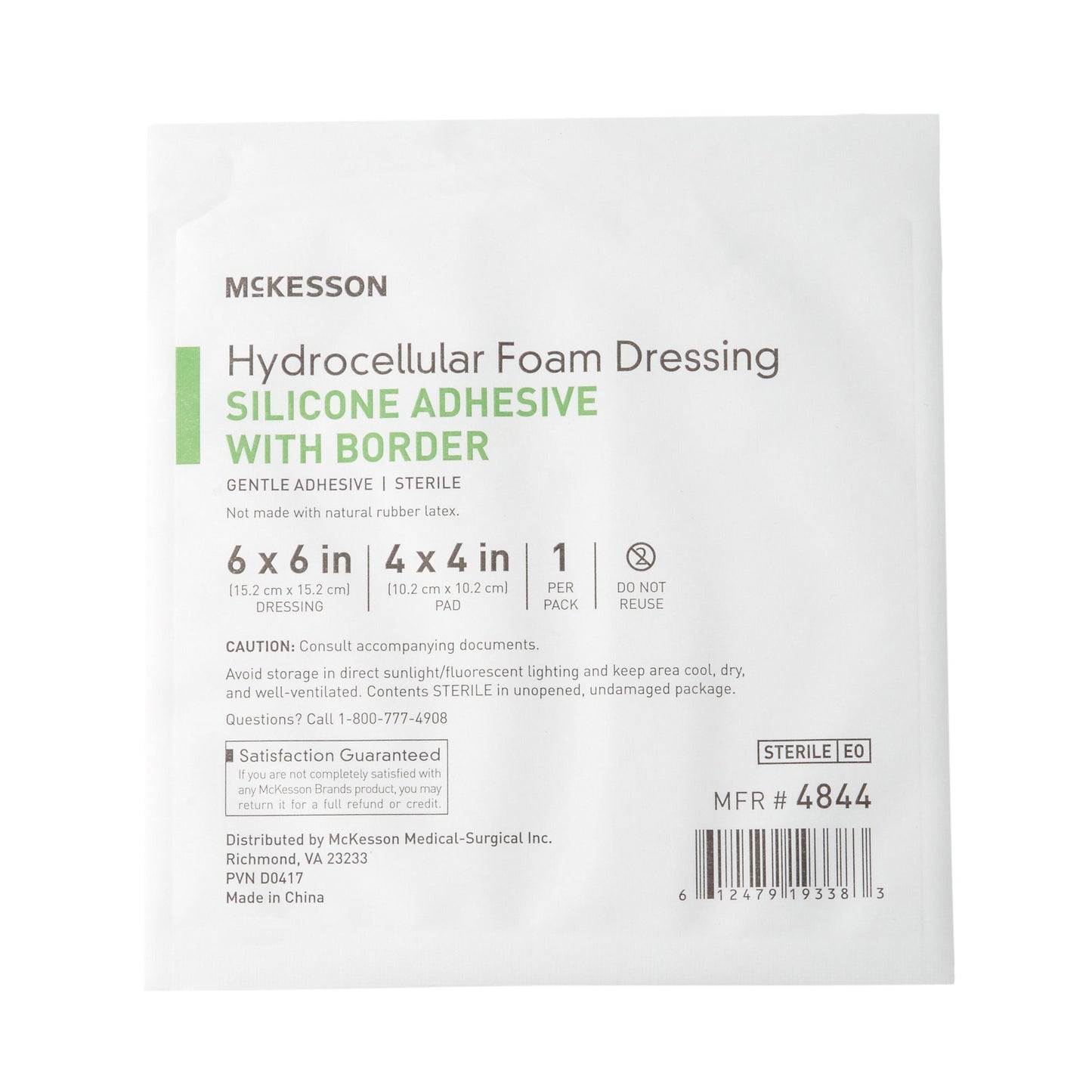 McKesson 5-Layer Foam Dressing 6 X 6 Inch