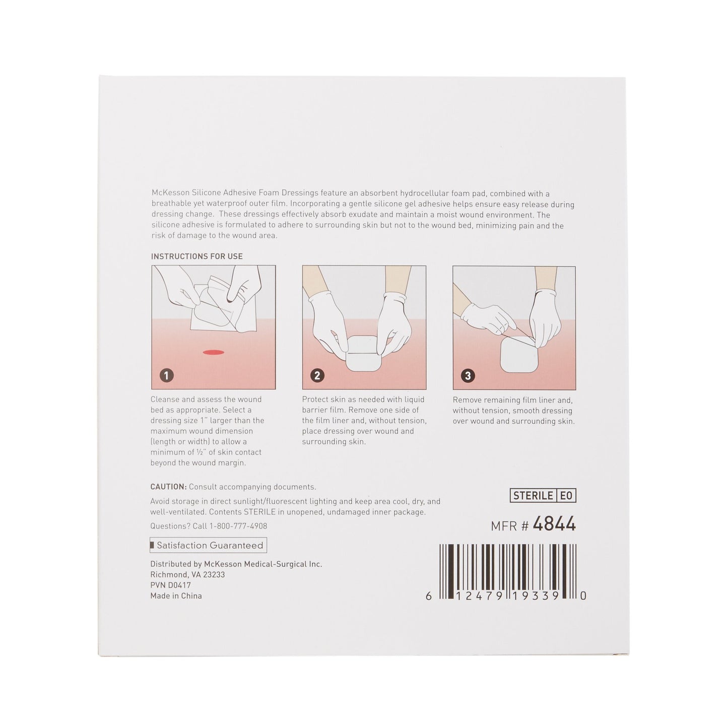 McKesson 5-Layer Foam Dressing 6 X 6 Inch