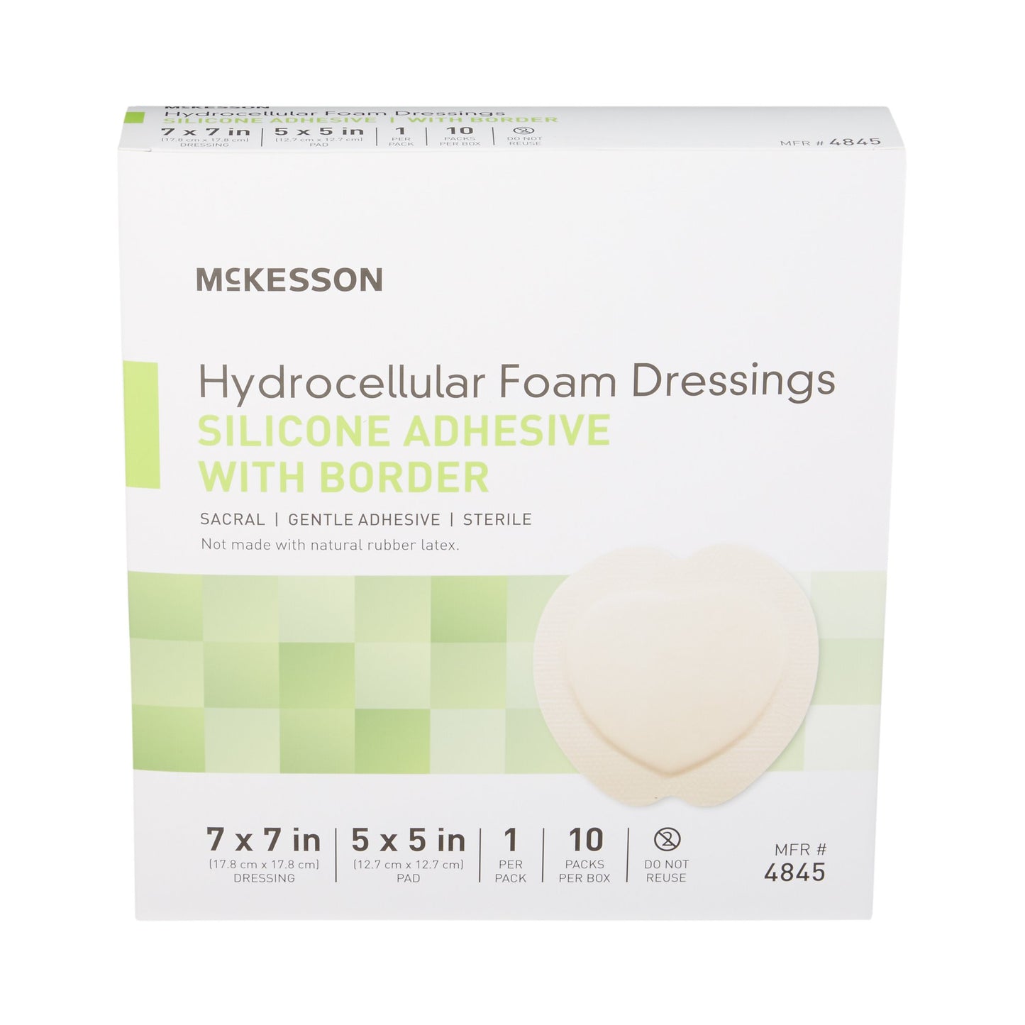 McKesson 5-Layer Foam Dressing 7 X 7 Inch