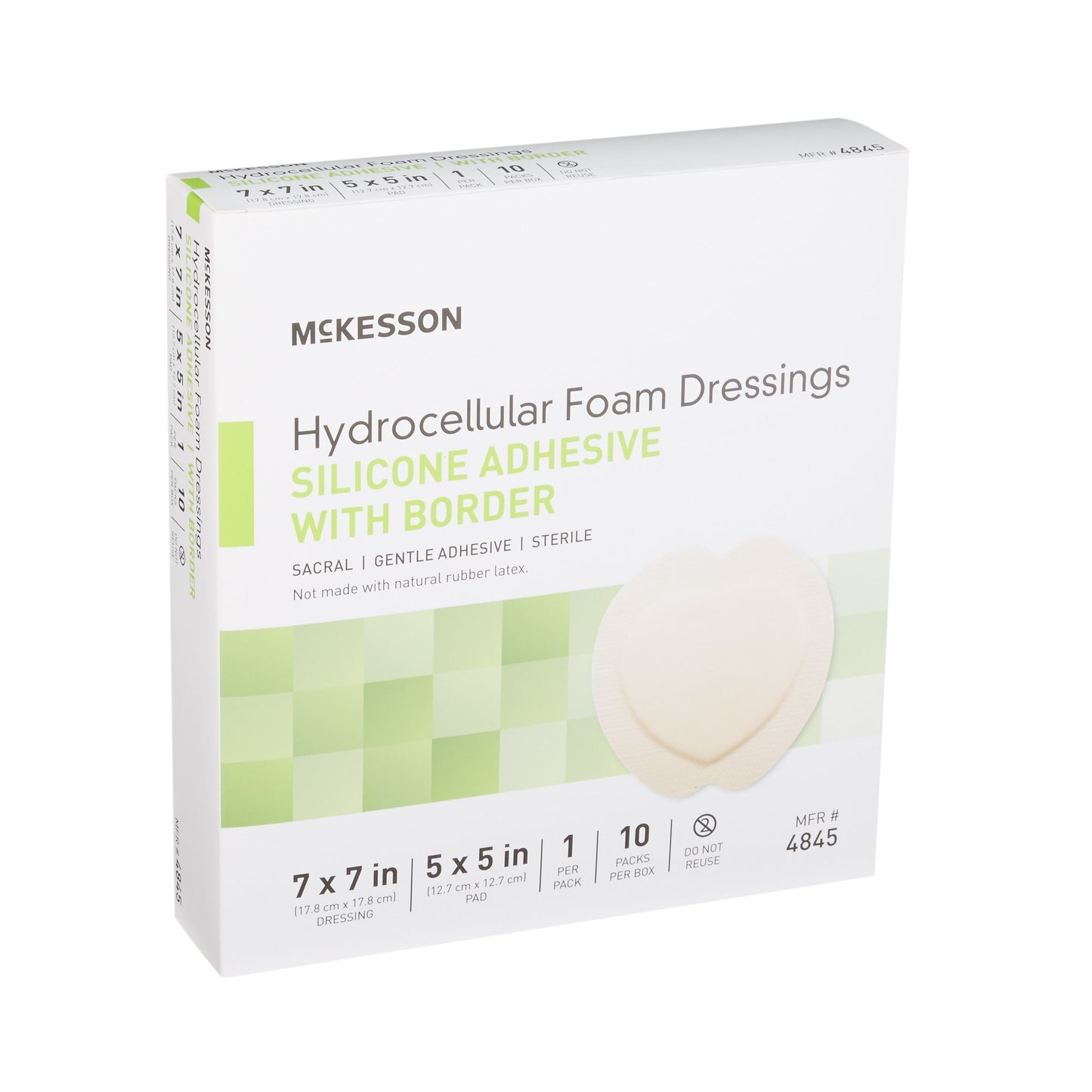 McKesson 5-Layer Foam Dressing 7 X 7 Inch