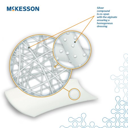 McKesson Silver Alginate Dressing 3/4 X 12 Inch Rope