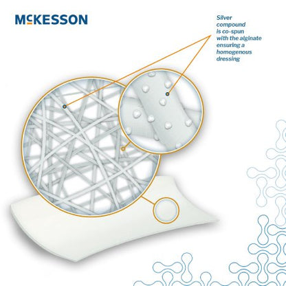 McKesson Silver Alginate Dressing 3/4 X 12 Inch Rope