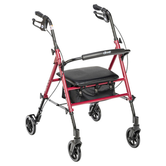 Adjustable Height Rollator with 6" Wheels