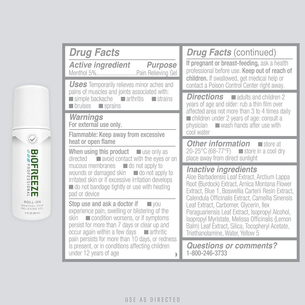 BIOFREEZE Professional 3oz Roll On