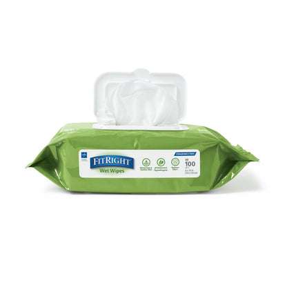 FitRight Aloe Personal Cleansing Wipes, 8" x 10" - Fragrance-Free