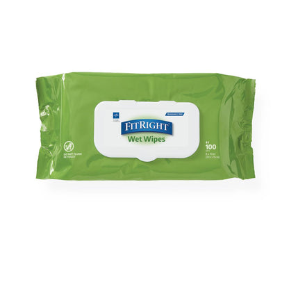 FitRight Aloe Personal Cleansing Wipes, 8" x 10" - Fragrance-Free