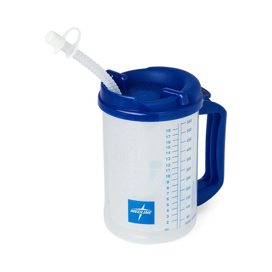 Insulated Carafes Insulated Carafe with Graduations, Clear with Blue Lid, 20 oz.