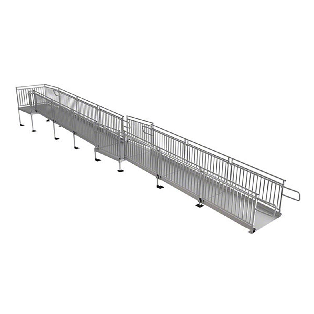 Pathway HD Modular Ramp Systems with Picketed Handrails