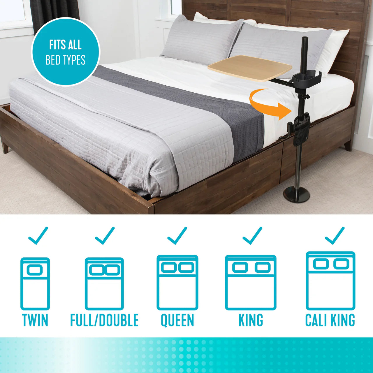 EZ Swivel Over Bed Table