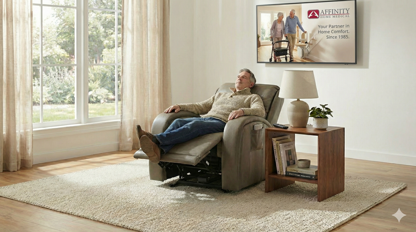 Ez Sleeper PR-761 Maxicomfort with Twilight- Luxury lift chair - Shitake Brisa