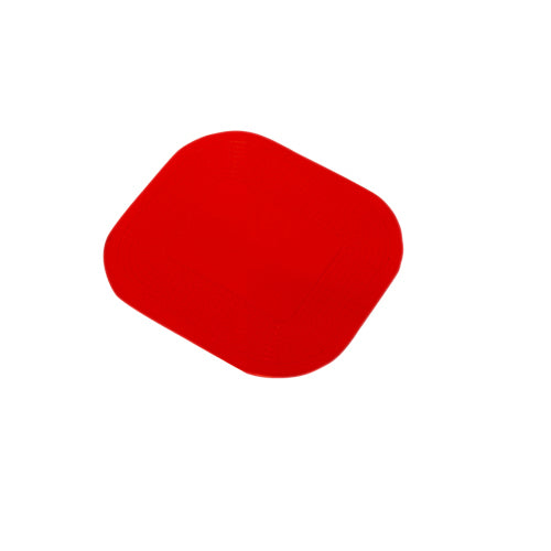 Non-slip pad in red with rounded corners, shown flat on white background