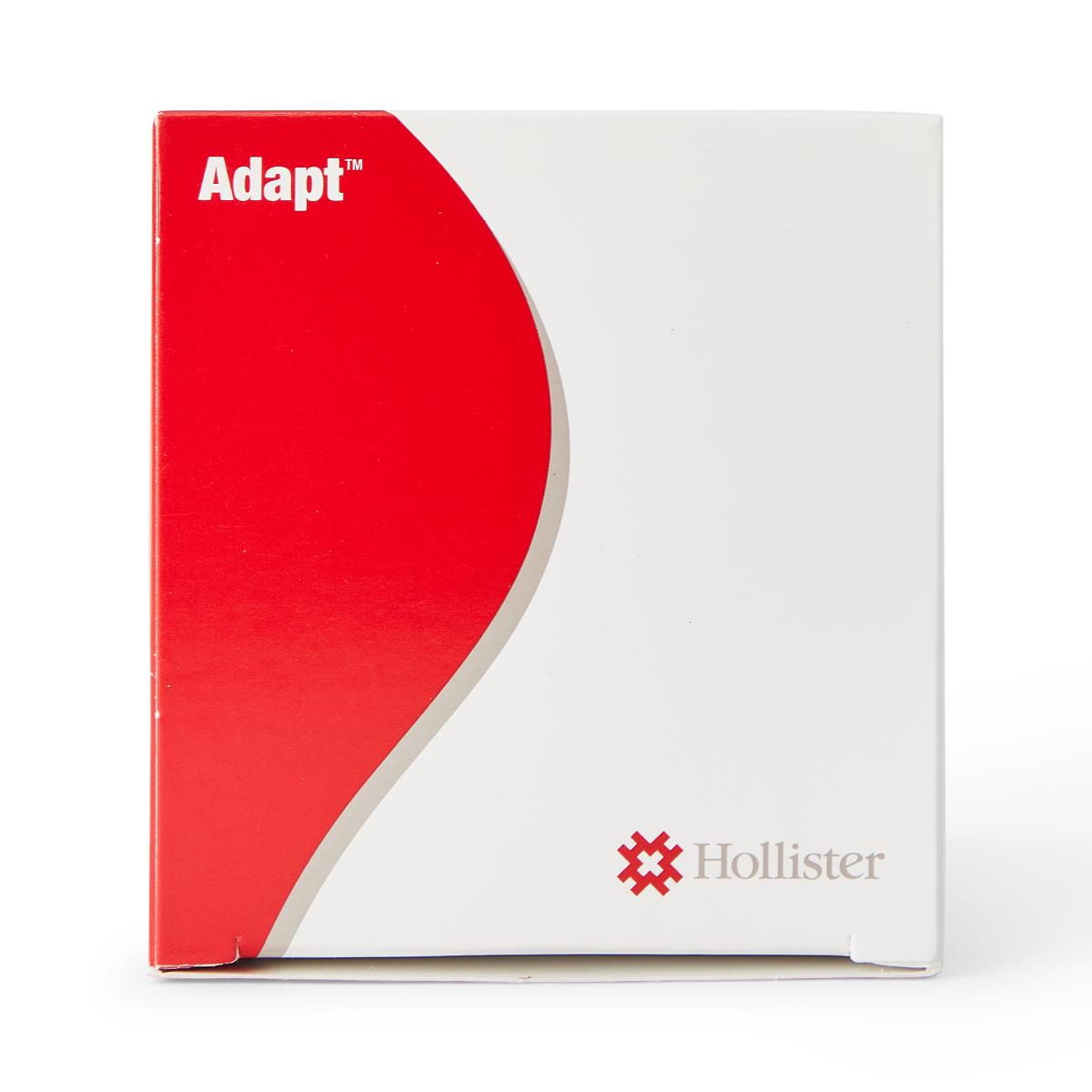 Ostomy barrier rings box labeled Adapt by Hollister, white and red packaging on white background