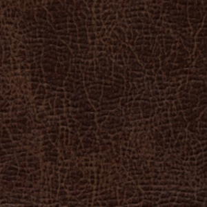 Lift chair upholstery fabric swatch in dark brown textured faux leather finish
