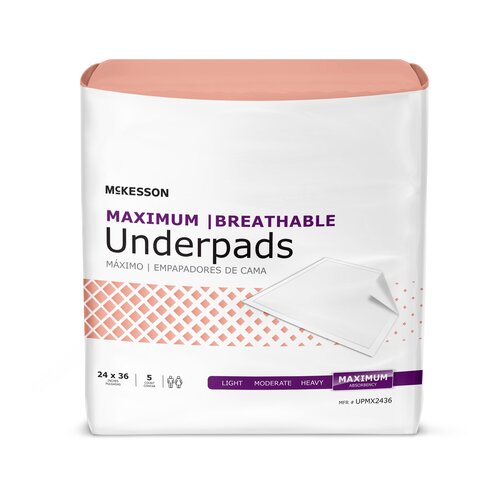 McKesson Disposable Underpad Ultimate Breathable 24 X 36 Inch