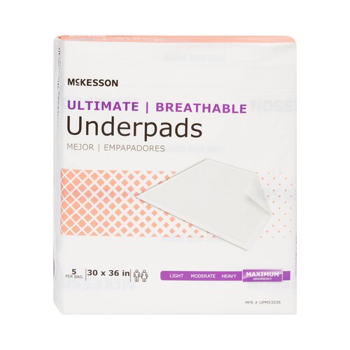 McKesson Disposable Underpad Ultimate Breathable 30 X 36 Inch
