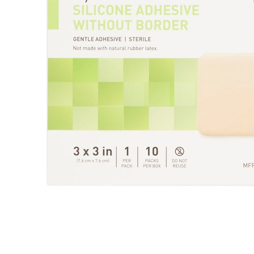 McKesson Foam Dressing 3 X 3 Inch Without Border Film Backing
