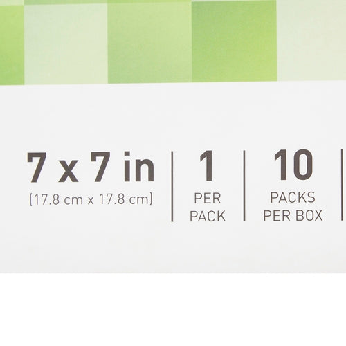 McKesson Foam Dressing 7 X 7 Inch Without Border Film Backing