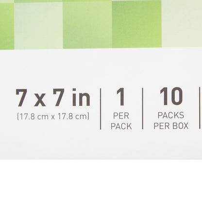 McKesson Foam Dressing 7 X 7 Inch Without Border Film Backing