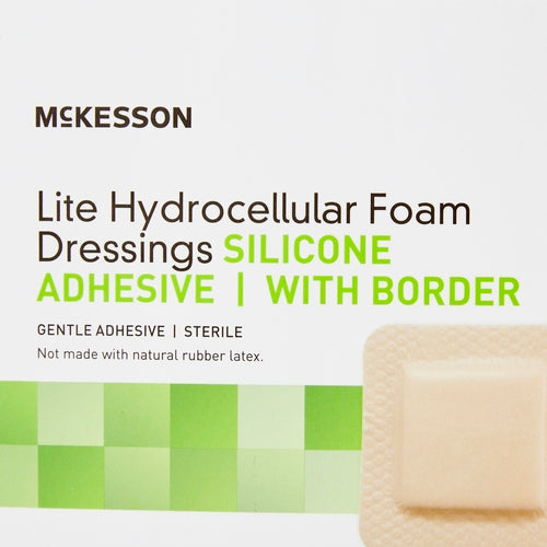 McKesson Thin Foam Dressing Lite 3 X 3 Inch With Border Film