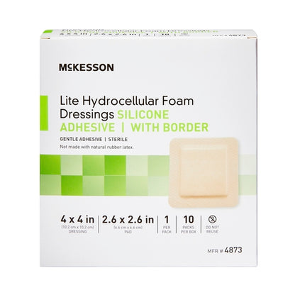 McKesson Thin Foam Dressing Lite 4 X 4 Inch