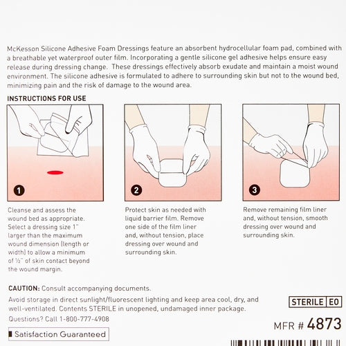 McKesson Thin Foam Dressing Lite 4 X 4 Inch