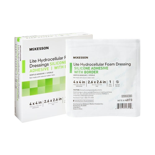 McKesson Thin Foam Dressing Lite 4 X 4 Inch