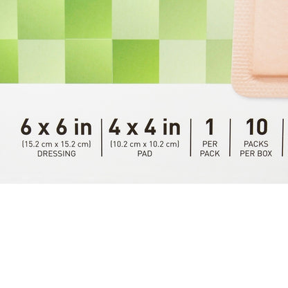 McKesson Thin Foam Dressing Lite 6 X 6 Inch With Border Film Backing