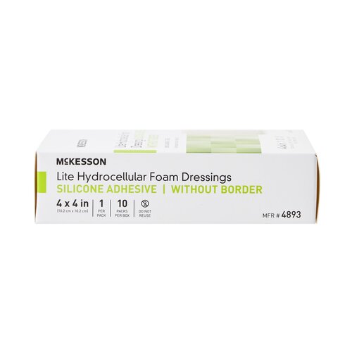 McKesson Thin Foam Dressing McKesson Lite 4 X 4 Inch