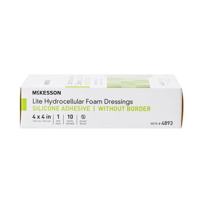 McKesson Thin Foam Dressing McKesson Lite 4 X 4 Inch