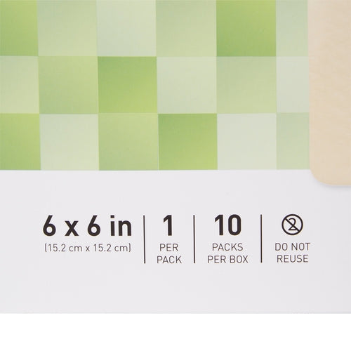 McKesson Thin Foam Dressing Lite 6 X 6 Inch Without Border Film