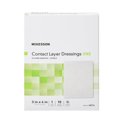 McKesson Wound Contact Layer Dressing 3 X 4 Inch Sterile