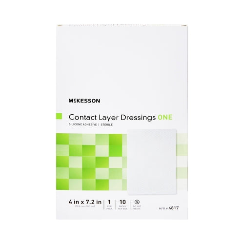 McKesson Wound Contact Layer Dressing McKesson 4 X 7.2 Inch Sterile