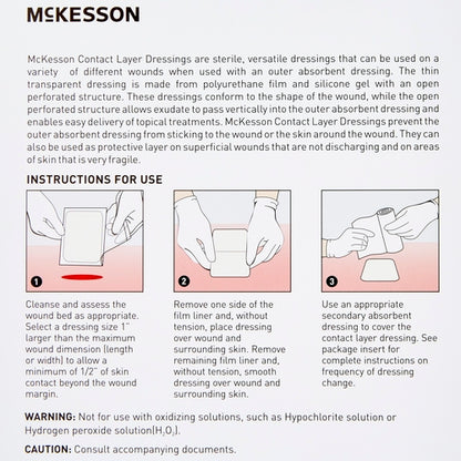 McKesson Wound Contact Layer Dressing McKesson 4 X 7.2 Inch Sterile