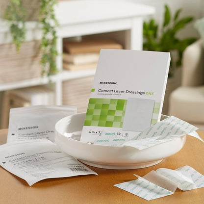 McKesson Wound Contact Layer Dressing McKesson 4 X 7.2 Inch Sterile