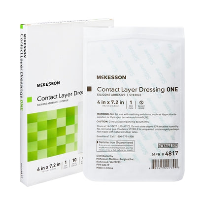 McKesson Wound Contact Layer Dressing McKesson 4 X 7.2 Inch Sterile