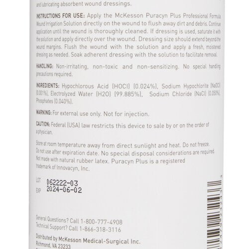 McKesson Wound Cleanser Puracyn® Plus 16.9 oz. Spray Bottle