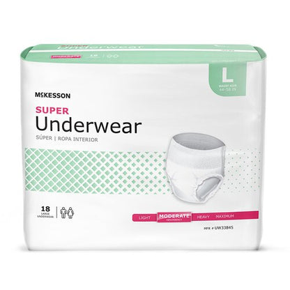 McKesson Absorbent Underwear Pull On - Adult Large Unisex
