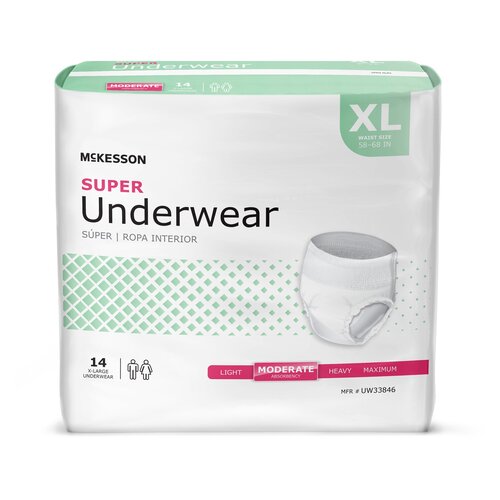 McKesson Absorbent Underwear Pull On Adult X-Large Unisex