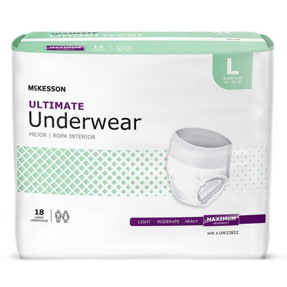 McKesson Absorbent Underwear Pull On Adult Large Unisex