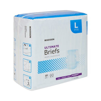 McKesson Incontinence Brief Adult Large Unisex Heavy Absorbency
